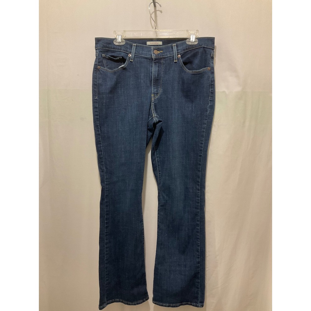 Levis Classic Bootcut Jeans Womens 12 Dark Wash Denim Stretch WaterLess